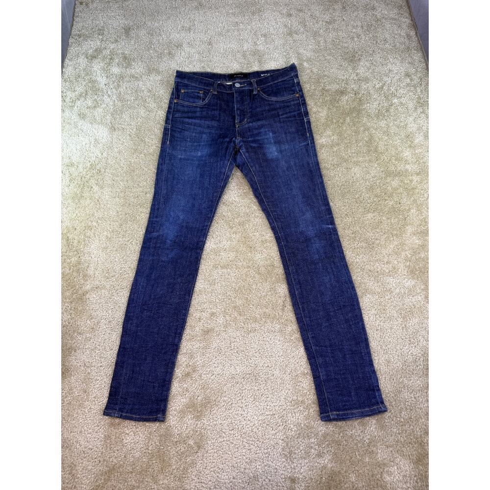 Purple Brand P001 30 x 30 Dark Blue Denim Slim Fit Button Fly Jeans D172